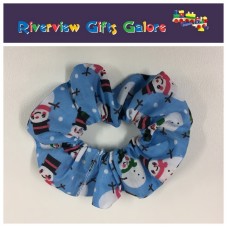 Scrunchie - Snowman Blue Scrunchie - Snowman Blue